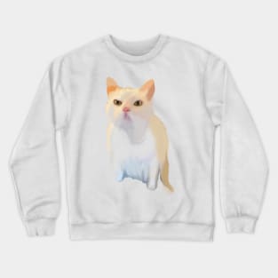 Annoyed Funny meme cat Crewneck Sweatshirt